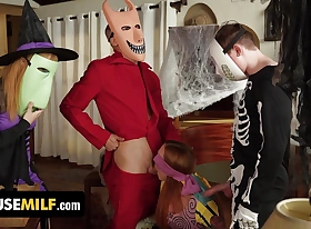 When It Comes To Halloween Pranks, Nonentity Is Better Than These 3 Naughty Step Siblings - FreeUseMilf