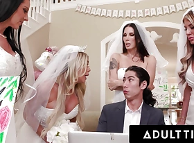 ADULT Era - Big Titty MILF Brides Disintegrate b fracture Big Dick Wedding Planner With Touched in the head REVERSE GANGBANG!