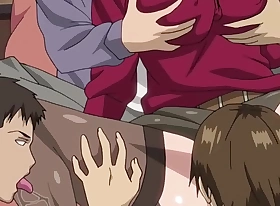 Cheating hentai housewife gets filmed in hotel gangbang