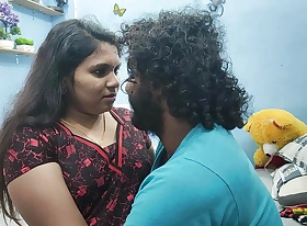 Mallu hot wife sex close by step brother while her husband not in home, Mallu step brother seduces step keep alive and fucking