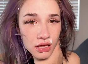 95 Pound First Time Amateur Ally Rough Face Fucking & Pussy Pounded