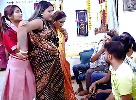 Desi Scalding Step Mom Teaches Her Step Daughter How not far from Fuck for Very 1st Time with Desi Style GangBang Agile Video
