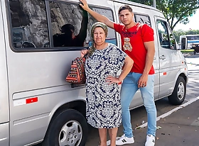 Fat 73 Years Old Granny Picked up for Ass Fucking
