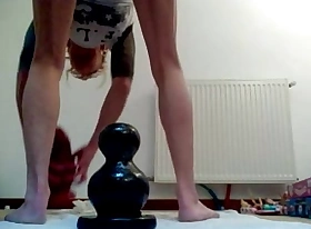 Annabelle dangel extrem giant butt plug gigantic ass training