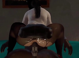 Office chick milky and two BBC - Hentai 3D uncensored V342