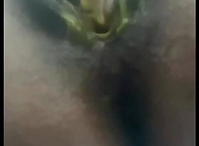 Egg Breaks in Hairy Pussy, She Pushes it Out increased by Cums on Camera Lens